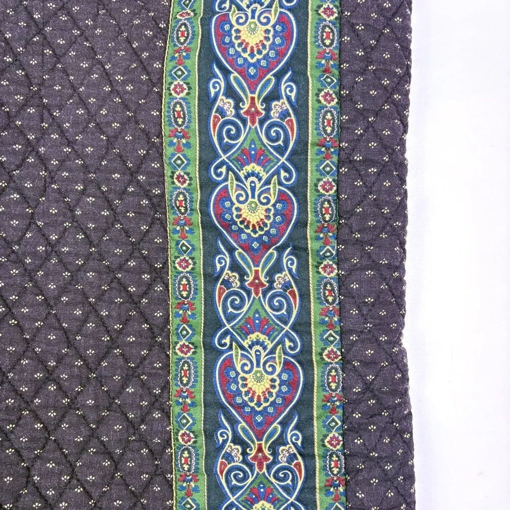 VTG Vera Bradley Garment Bag Indiana Tag Retired Fall of 1990 Black Purple Green